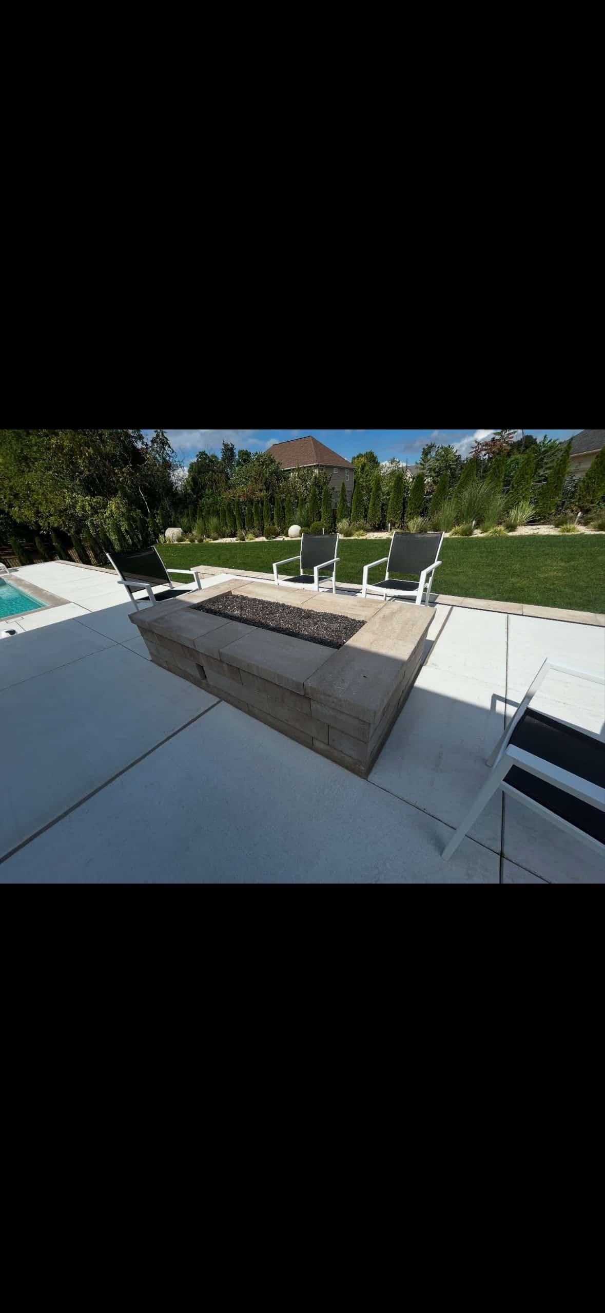 Hardscape stone firepit Hardscape Stone Firepit Landscaping Installation