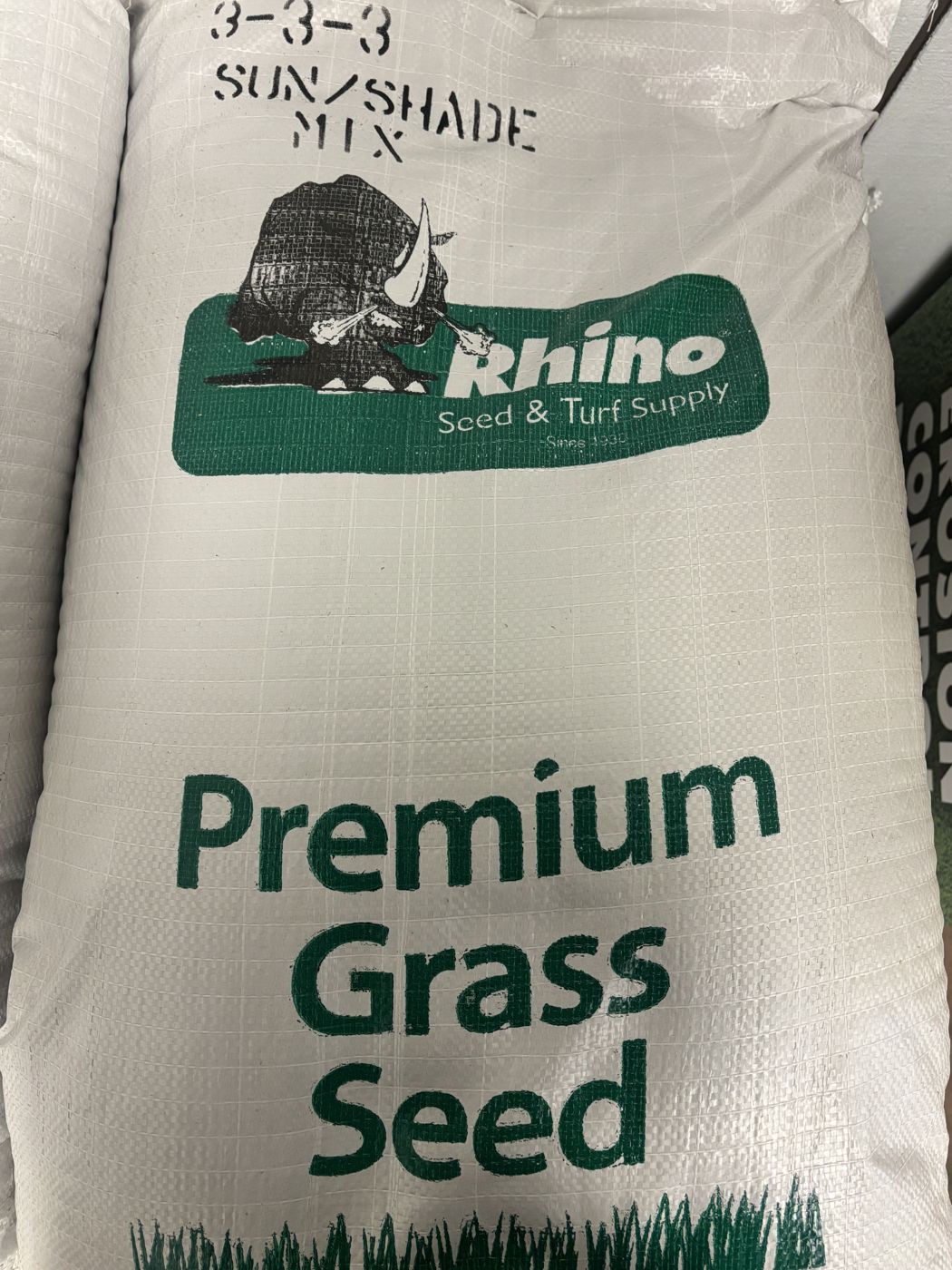 Rhino Premium Grass Seed Sun and Shade Mix at Miller's Landscape and Supply