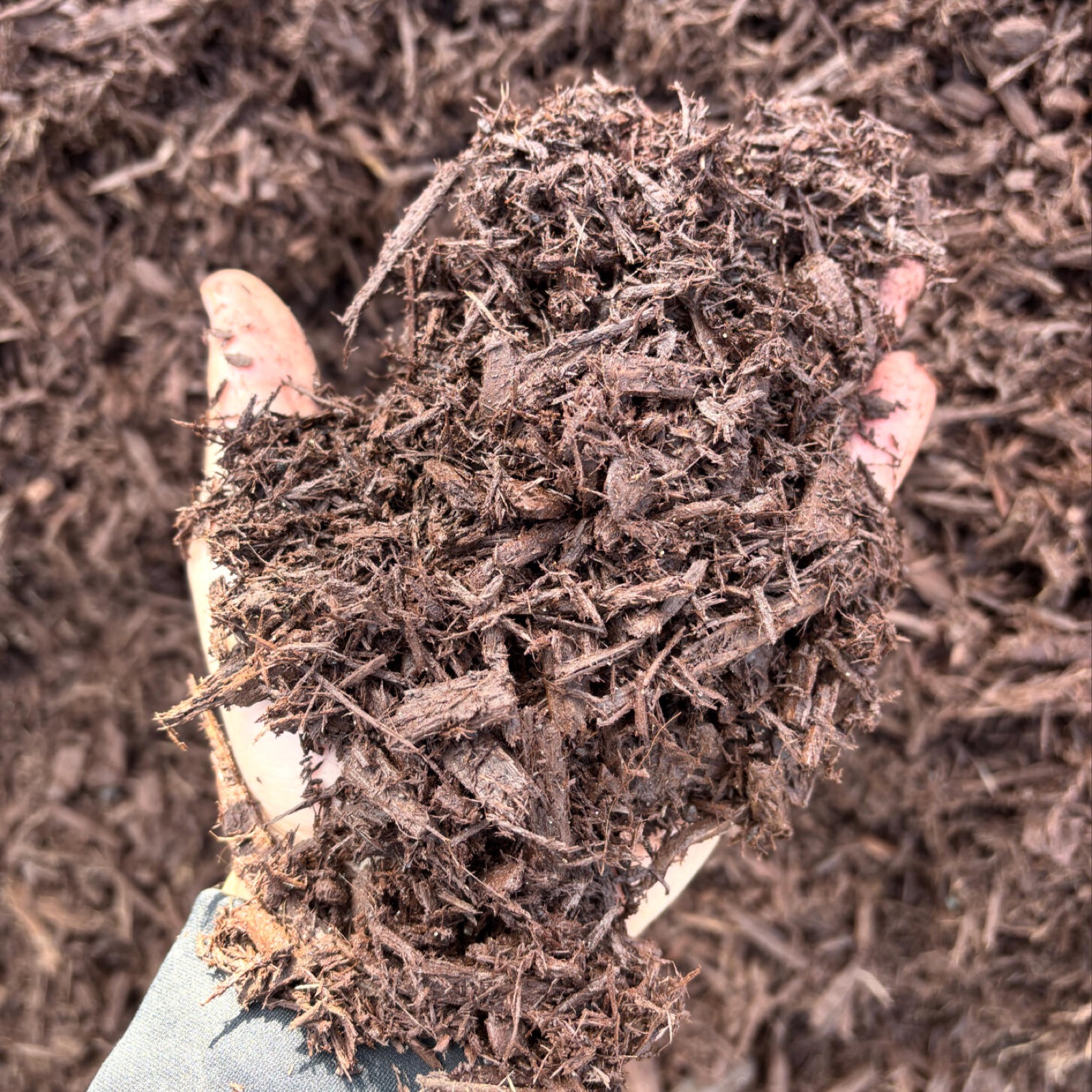 Brown mulch from Miller's Landscape and Supply