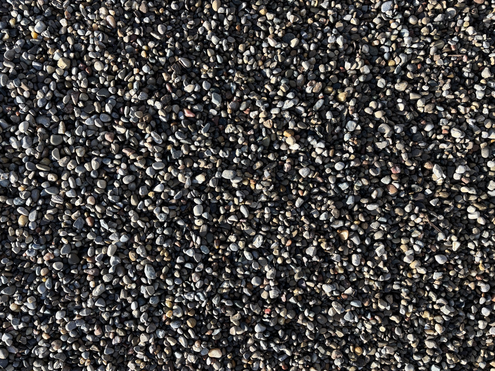 Pea stone closeup from Miller's Landscape and Supply