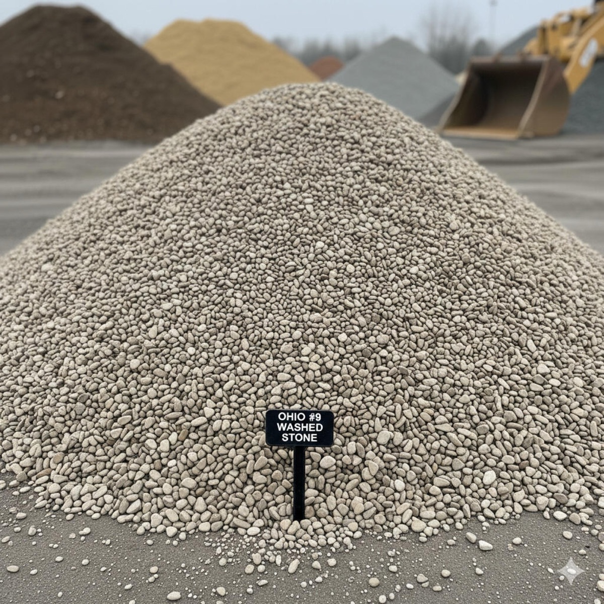 Ohio #9 washed stone pile