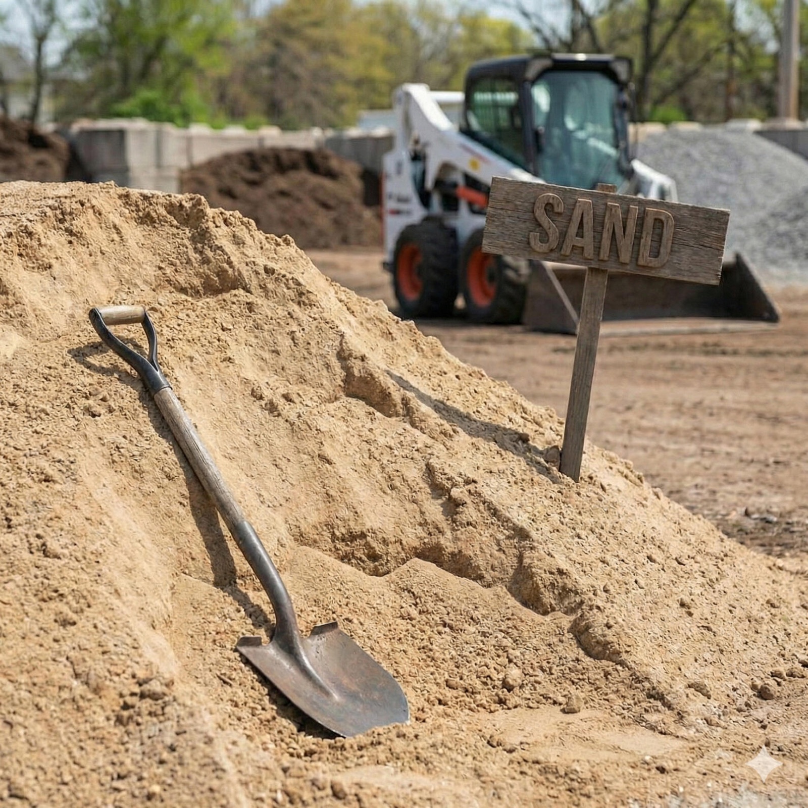 Fill sand pile at Miller's yard